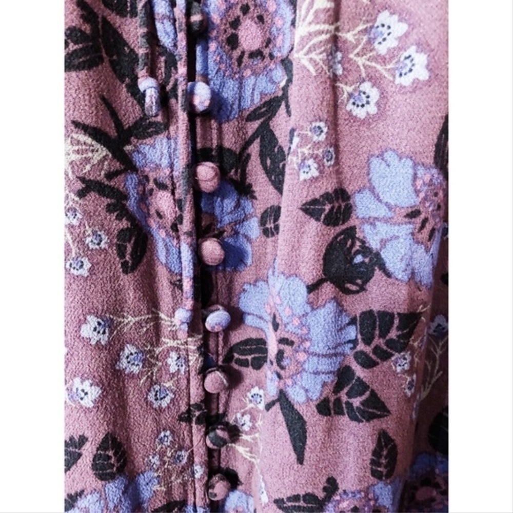 Free People floral mock neck tunic NWOT - Picture 7 of 8